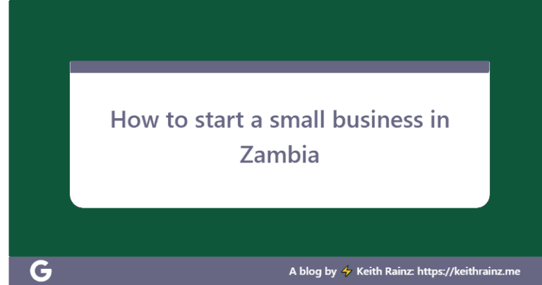 How to start a small business in Zambia