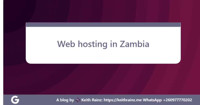 Web hosting in Zambia