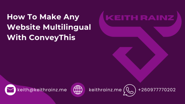 How To Make Any Website Multilingual With ConveyThis