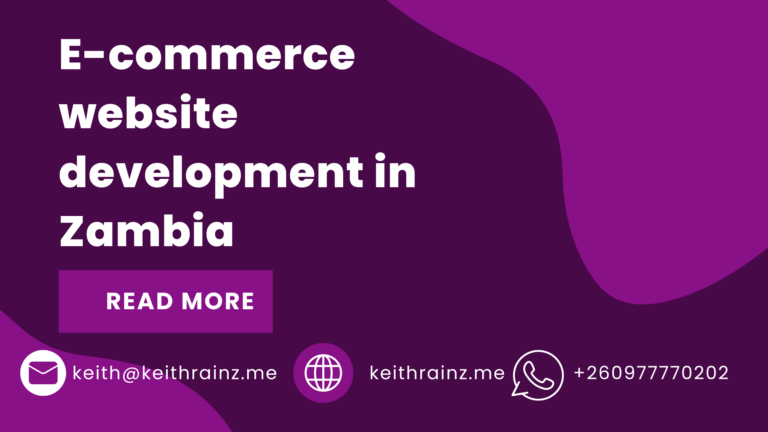 E-commerce website development in Zambia