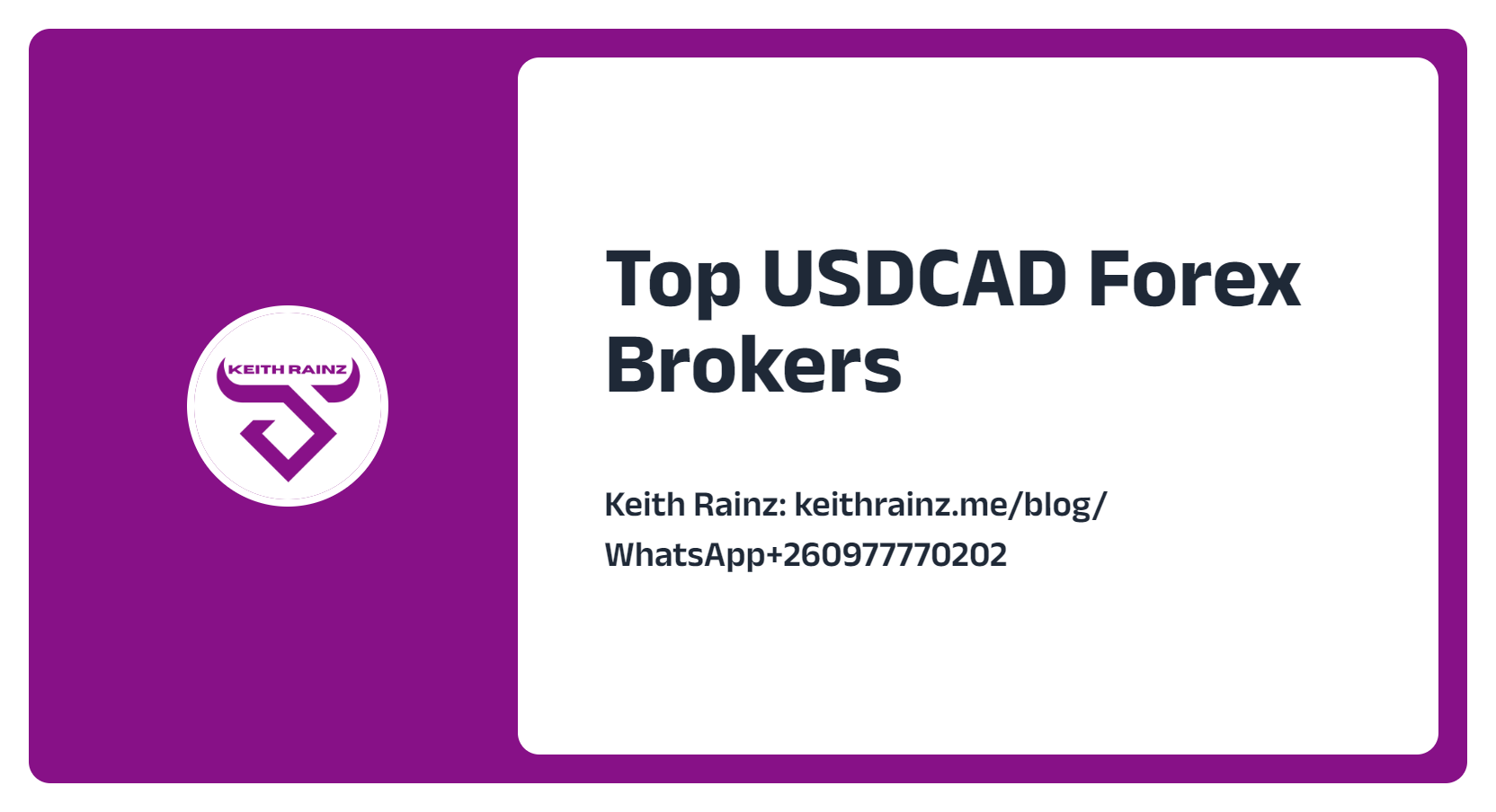 Top USDCAD Forex Brokers